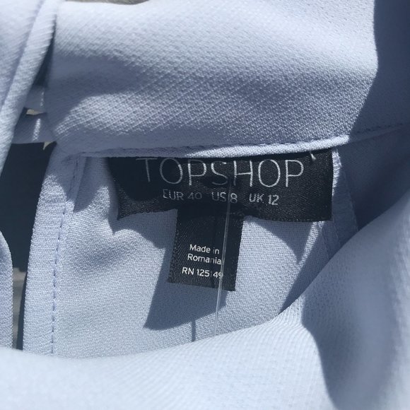 NWT TOPSHOP Ruffle Cold Shoulder Blouse - Picture 6 of 13